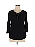 89th & Madison Black 3/4 Sleeve Top Size XL - photo 1