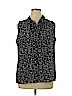 Ann Taylor LOFT 100% Polyester Black Sleeveless Blouse Size XL - photo 1