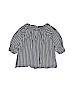 Tea 100% Cotton Gray 3/4 Sleeve Blouse Size 6 - photo 2