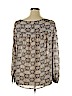 Ann Taylor LOFT 100% Polyester Tan Long Sleeve Blouse Size XXL - photo 2