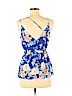 Lily White 100% Polyester Blue Sleeveless Blouse Size S - photo 2
