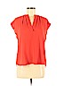 Banana Republic 100% Polyester Red Short Sleeve Blouse Size XS (petite) - photo 1