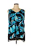 Worthington Blue Sleeveless Blouse Size XL - photo 1