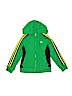 Adidas 100% Polyester Green Zip Up Hoodie Size 6 - photo 1