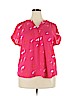 Apt. 9 100% Polyester Pink Short Sleeve Blouse Size XXL - photo 1