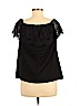 Say What? Black Short Sleeve Top Size M - photo 2
