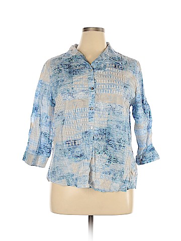 Chico's 3/4 Sleeve Button-Down Shirt (view 1)