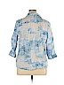 Chico's Blue 3/4 Sleeve Button-Down Shirt Size XL (3) - photo 2