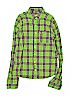Hollister 100% Cotton Green Long Sleeve Button-Down Shirt Size S (youth) - photo 1