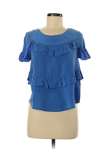 HD in Paris Short Sleeve Silk Top (view 1)