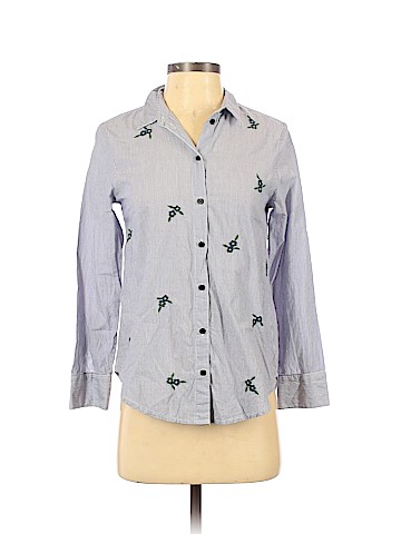 Topshop Long Sleeve Button-Down Shirt (view 1)