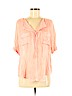 Free People 100% Rayon Pink Short Sleeve Blouse Size S - photo 1