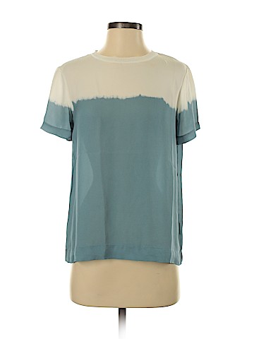 Vince. Short Sleeve Silk Top (view 1)