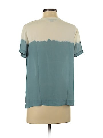 Vince. Short Sleeve Silk Top (view 2)