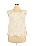Vanilla Star 100% Rayon Ivory Short Sleeve Top Size XL - photo 1