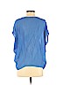 Babaton 100% Silk Blue Short Sleeve Silk Top Size XS - photo 2