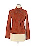 Tres Jolie 100% Leather Orange Leather Jacket Size M - photo 1