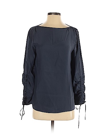 Lafayette 148 New York Long Sleeve Silk Top (view 1)