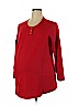 Duo Maternity Red Long Sleeve Henley Size XL - photo 1