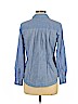 Ann Taylor 100% Cotton Blue Long Sleeve Button-Down Shirt Size L (petite) - photo 2