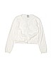 Carter's 100% Cotton Solid White Cardigan Size 8 - photo 1