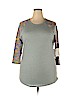 Lularoe Gray 3/4 Sleeve T-Shirt Size 2X - photo 1