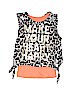 Justice 100% Cotton Animal Print Graphic Tan Sleeveless Top Size 8 - photo 1