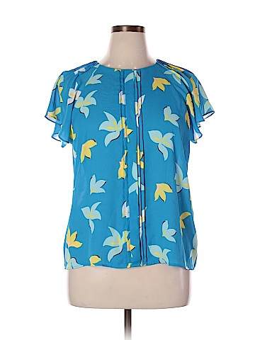 Worthington Short Sleeve Blouse (view 1)