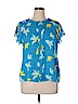 Worthington 100% Polyester Blue Short Sleeve Blouse Size XL (petite) - photo 1
