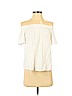 Rebecca Taylor 100% Cotton Ivory Short Sleeve Top Size 00 - photo 1