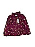 Old Navy 100% Cotton Floral Burgundy Long Sleeve Button-Down Shirt Size 3T - photo 1