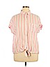 Old Navy 100% Cotton Pink Short Sleeve Button-Down Shirt Size XL - photo 1