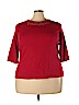 Studio Works 100% Cotton Red 3/4 Sleeve Top Size 2X - photo 1