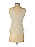 Banana Republic 100% Cotton Ivory Sleeveless Blouse Size 00 (petite) - photo 2