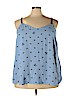 Michel Studio 100% Polyester Blue Sleeveless Blouse Size 22 - photo 1