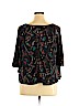 Xhilaration 100% Polyester Black 3/4 Sleeve Top Size XXL - photo 2
