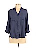 BCX 100% Polyester Blue 3/4 Sleeve Blouse Size 8 - photo 1