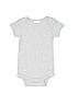 Nordstrom 100% Cotton Solid Gray Short Sleeve Onesie Size Newborn - photo 1