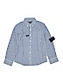 Crown & Ivy 100% Cotton Checkered-gingham Blue Long Sleeve Button-Down Shirt Size 10 - 12 - photo 1