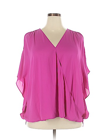 INC International Concepts Short Sleeve Blouse (view 1)