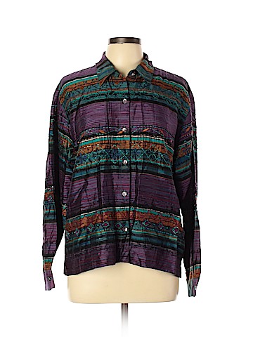 Chico's Design Long Sleeve Silk Top (view 1)