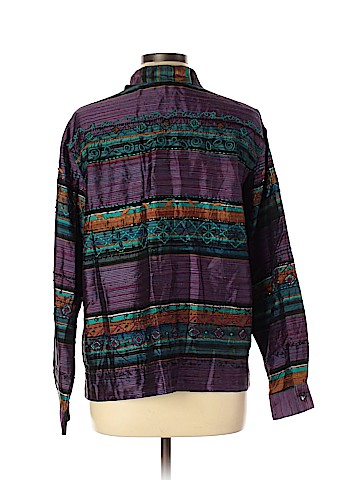 Chico's Design Long Sleeve Silk Top (view 2)