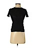 Topshop 100% Linen Black Short Sleeve T-Shirt Size 2 - photo 1