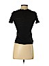 Topshop 100% Linen Black Short Sleeve T-Shirt Size 2 - photo 2