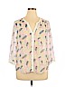 TK 100% Polyester White Long Sleeve Blouse Size XL - photo 1