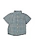 OshKosh B'gosh 100% Cotton Plaid Blue Short Sleeve Button-Down Shirt Size 3T - photo 1