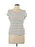 H&M 100% Polyester Ivory Short Sleeve Blouse Size L - photo 1
