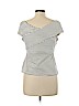 H&M 100% Polyester Ivory Short Sleeve Blouse Size L - photo 2