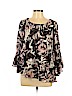 Alex Evenings 100% Polyester Black Long Sleeve Blouse Size 1X - photo 1