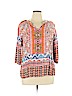 Cato 100% Rayon Orange 3/4 Sleeve Blouse Size XL - photo 1